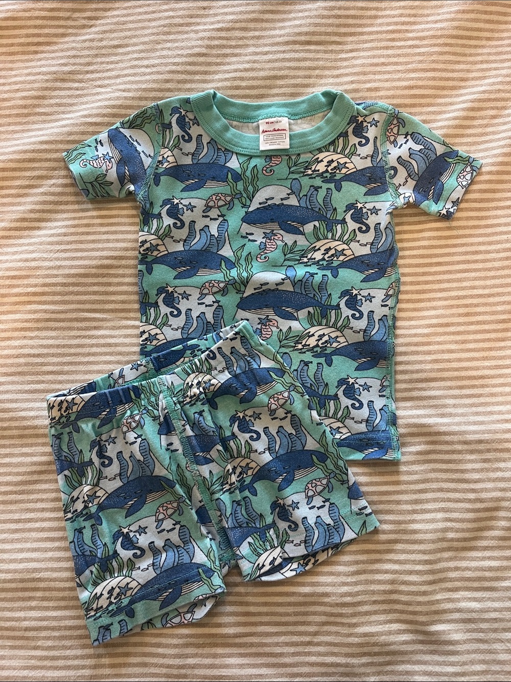 Children's Aqua Sea Print Pajama Set - Hanna Andersson